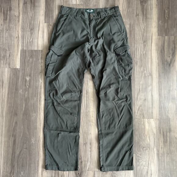 Arborwear Pants Mens Size 32x34 Green Nylon Cargo Utility Tree Climber Worn - Picture 1 of 9
